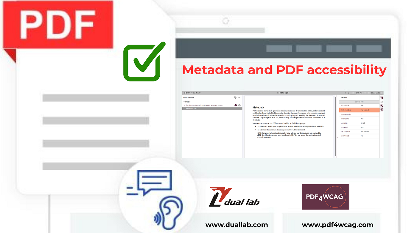 Metadata and PDF accessibility