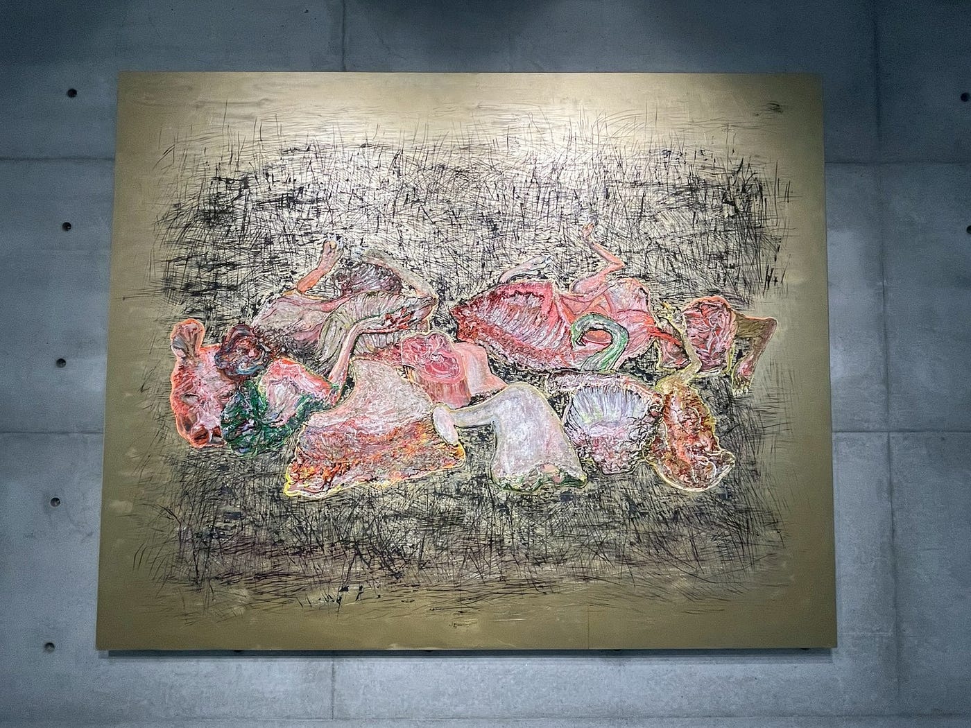 林弈軒 作品《訊息》油彩、畫布 182 x 227 cm, 2026