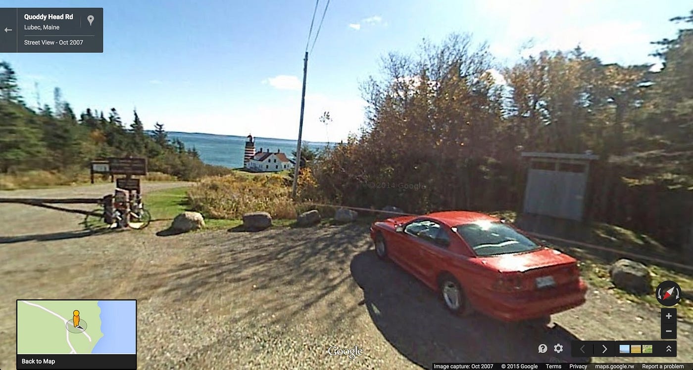 Road Trip! With Google Street View | Post 1 | Maine | by Matthew Muspratt |  Across the USA | Medium