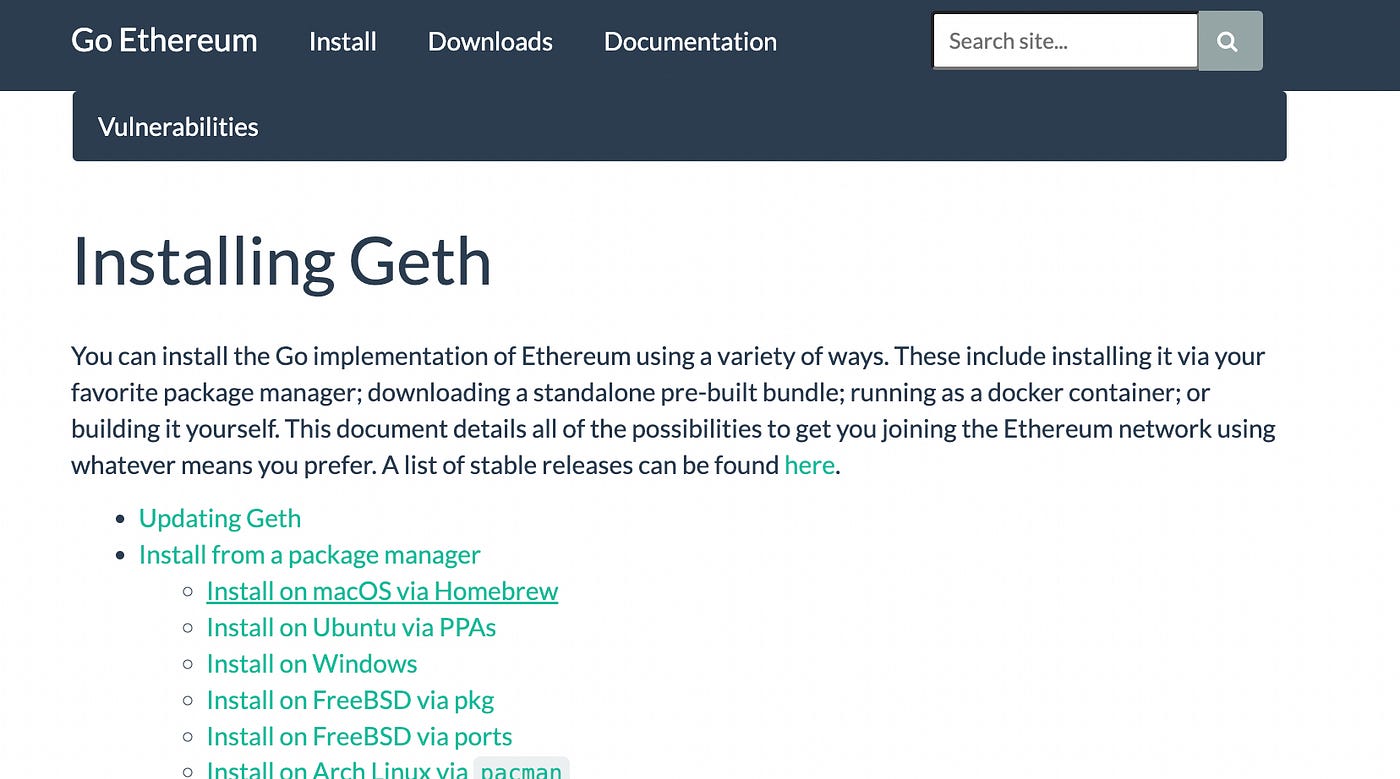 이더리움 Client Geth 설치 및 시작하기on MacOS | by ohse | blockchain-nft | Medium
