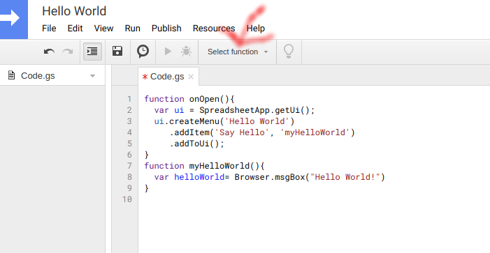 Basic Hello World Script