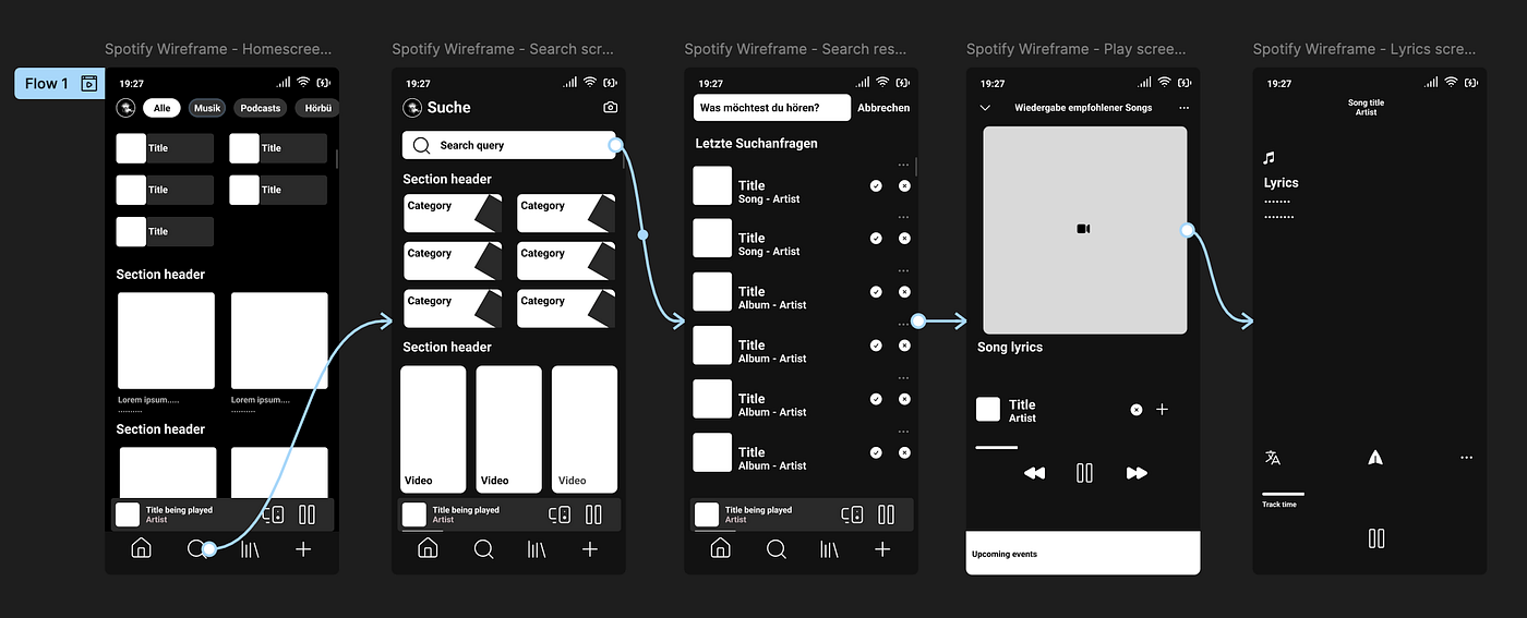 Reverse Engineering Spotify: Wireframing Exercise