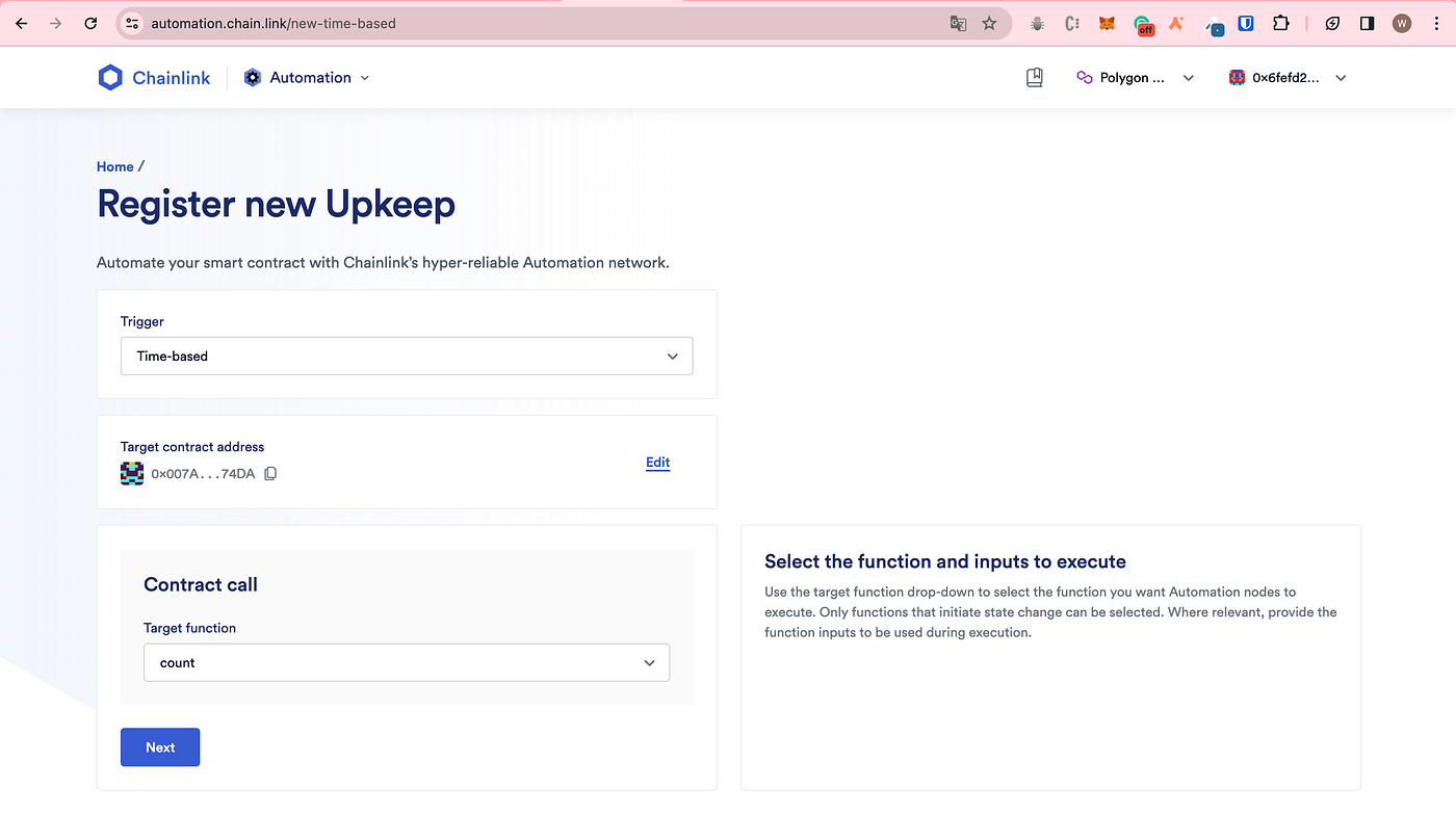 a Time-Based Upkeep with Chainlink | by Warissara | Medium