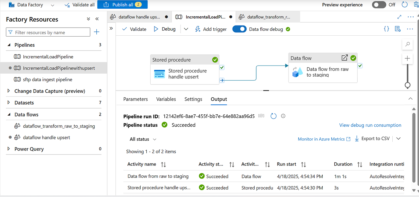 Handling record updates in incremental data loads —in ADF