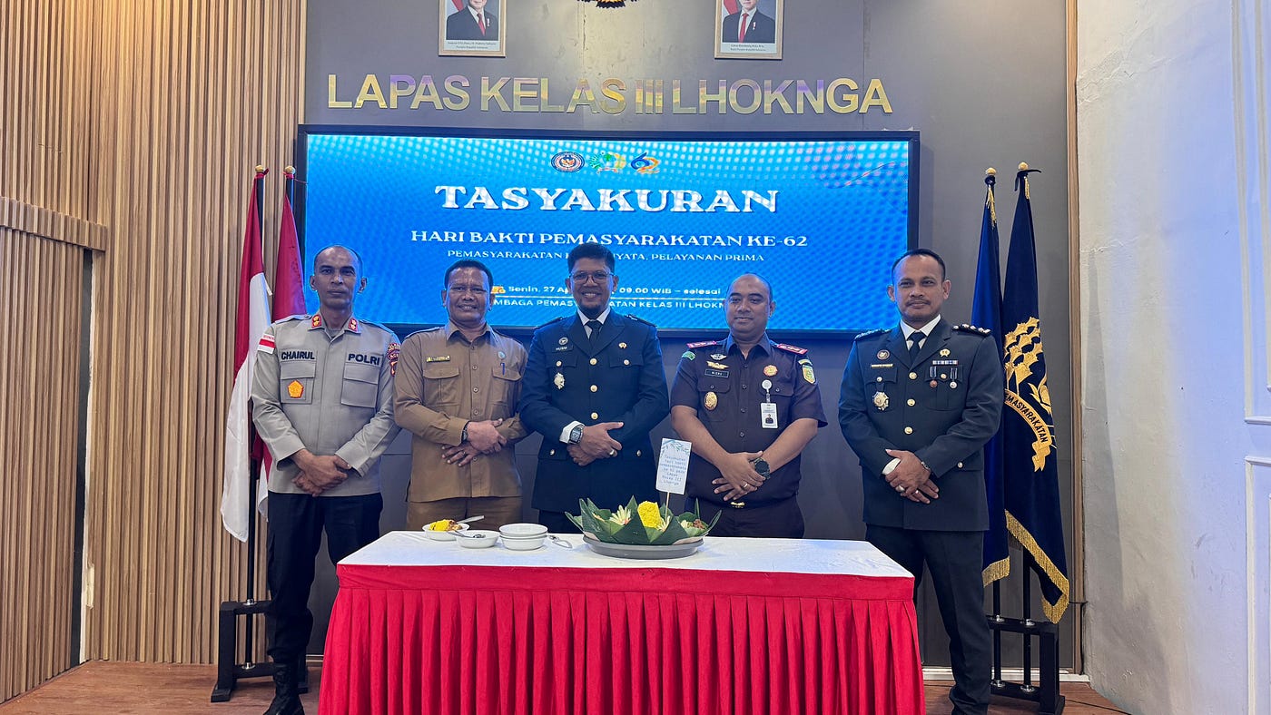 Peringati HBP ke-62, Lapas Lhoknga Gelar Tasyakuran Bersama Forkopimda Aceh Besar