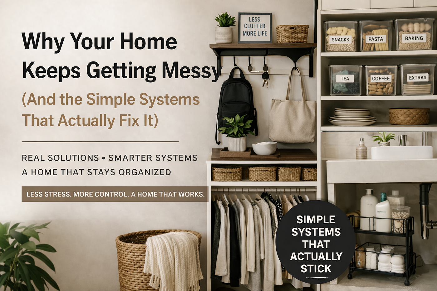 Why Your Home Keeps Getting Messy (And the Simple Systems That Actually Fix It)