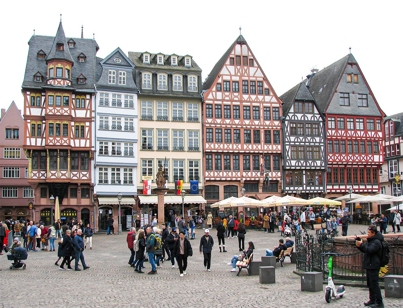 Houses on Römerberg. Frankfurt am Main, Germany. Photo by author