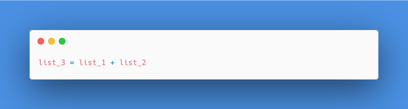 First way of concatenation