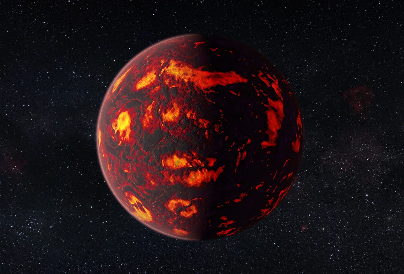 Ilustrasi planet 55 Cancri e oleh lembaga antariksa ESA