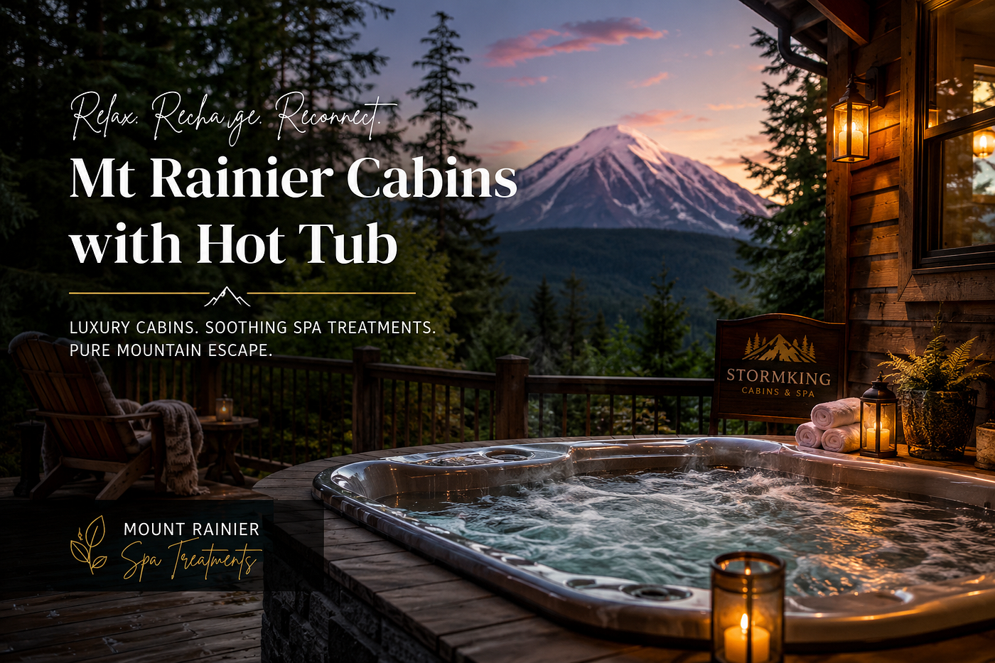 Relax and Recharge: Discover Mt Rainier Cabins with Hot Tub & Spa Treatments