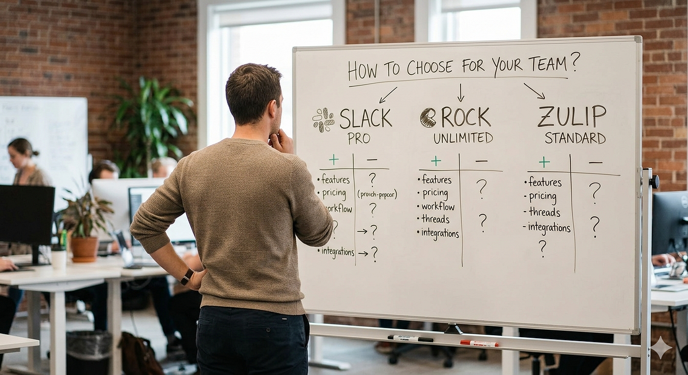 Slack Pro, Rock Unlimited, or Zulip Standard? How to Choose for Your Team