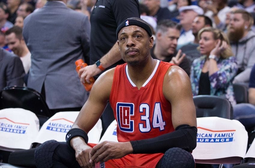 Paul Pierce - Los Angeles Clippers - White Playoffs Game-Worn