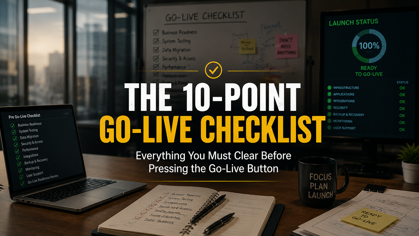 The 10-Point Go-Live Checklist Every Team Should Finish Before Launching a New System