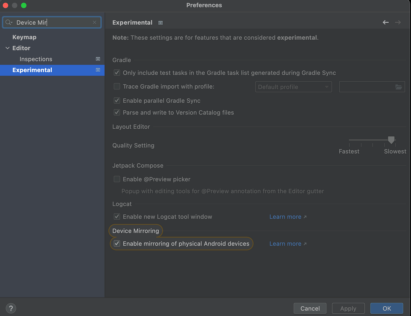 Android Studio Introduce Device Mirroring | Level Up Coding