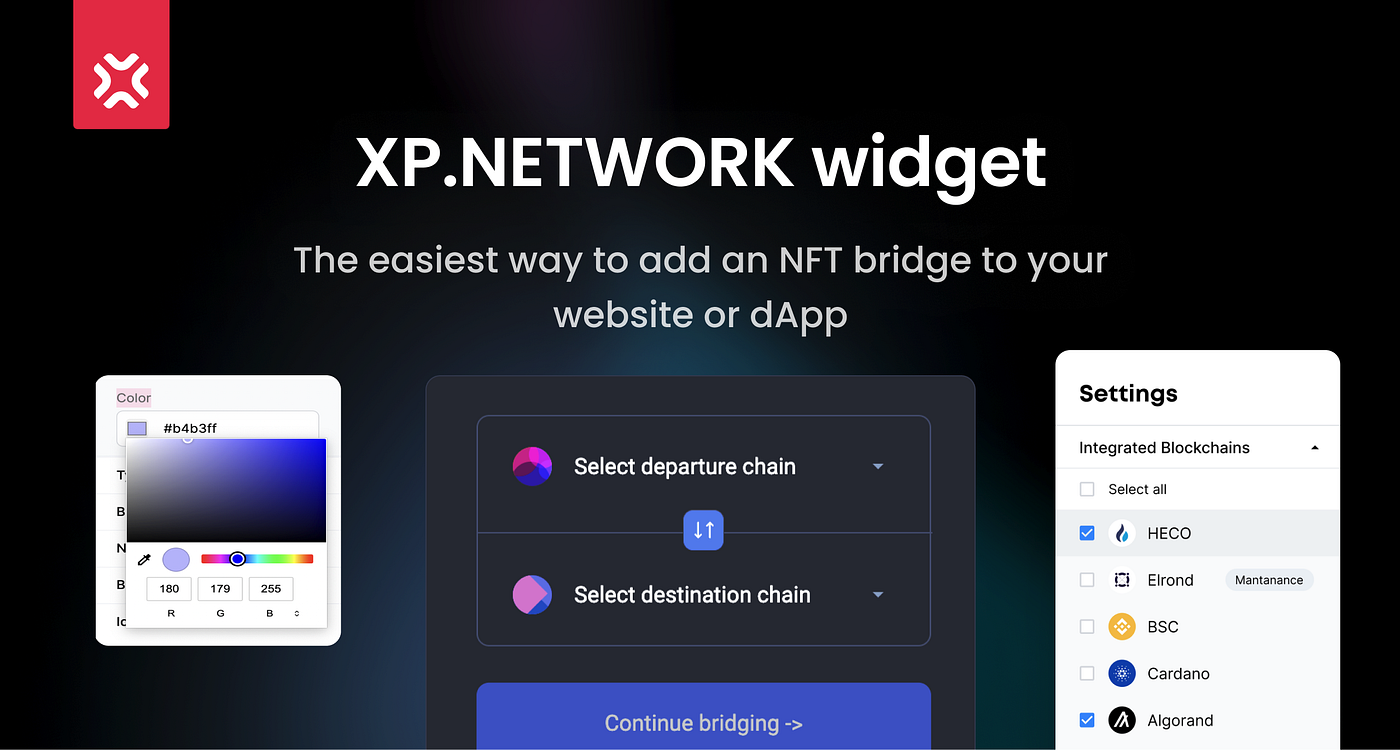 XP.NETWORK widget: the easiest way to add an NFT bridge to your website or  dApp | by XP.NETWORK | XP.NETWORK | Medium