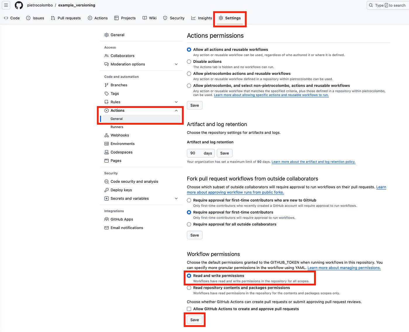 GitHub Actions versioning with tag