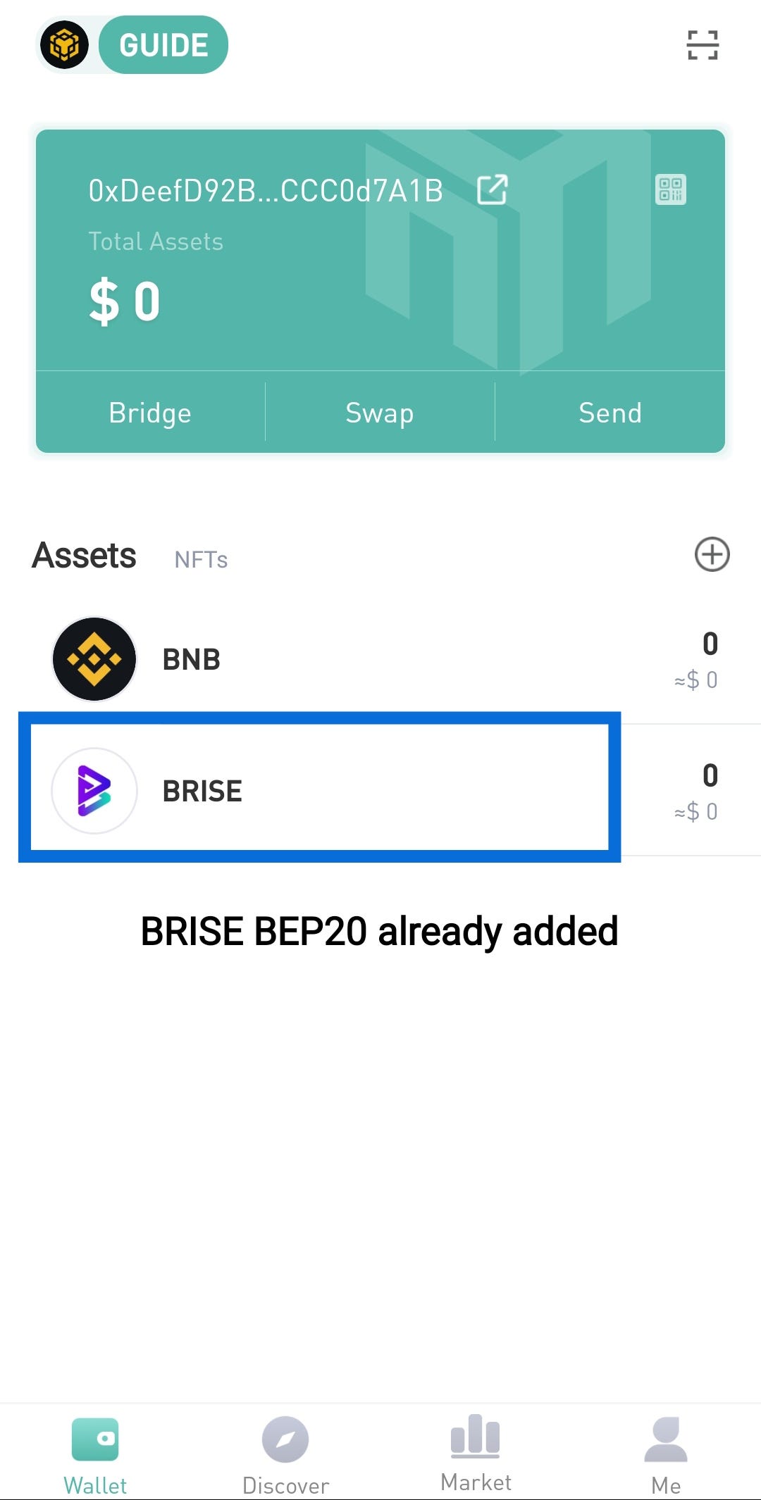 How to add BRISE BEP20/BRISE BRC20 on Nabox wallet. | by BRISE Guide |  Medium