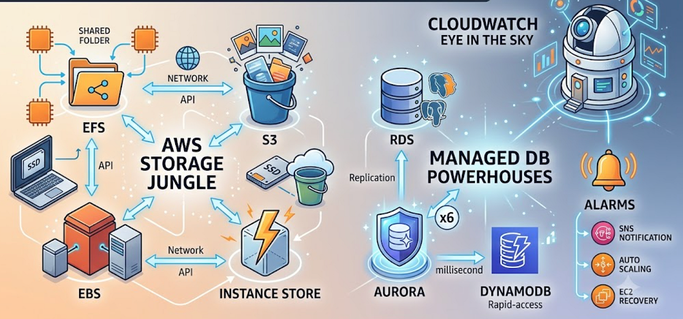 Learning AWS: From Storage Buckets to the CloudWatch