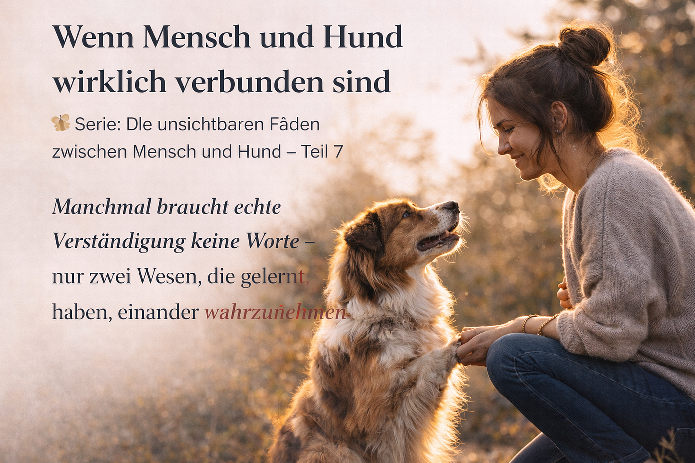 Wenn Mensch und Hund wirklich verbunden sind