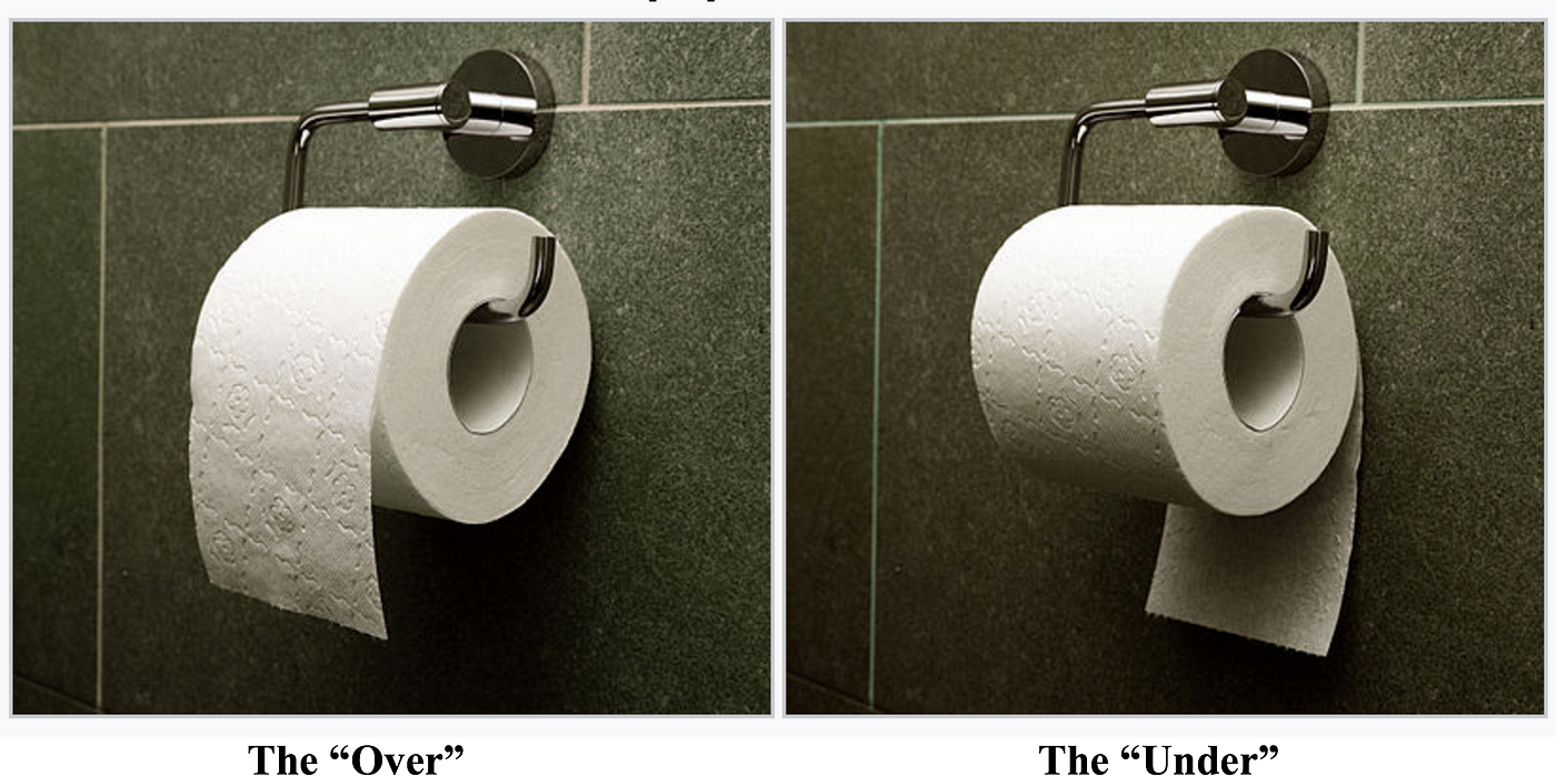 The Toilet Paper Dilemma. You have probably never thought about