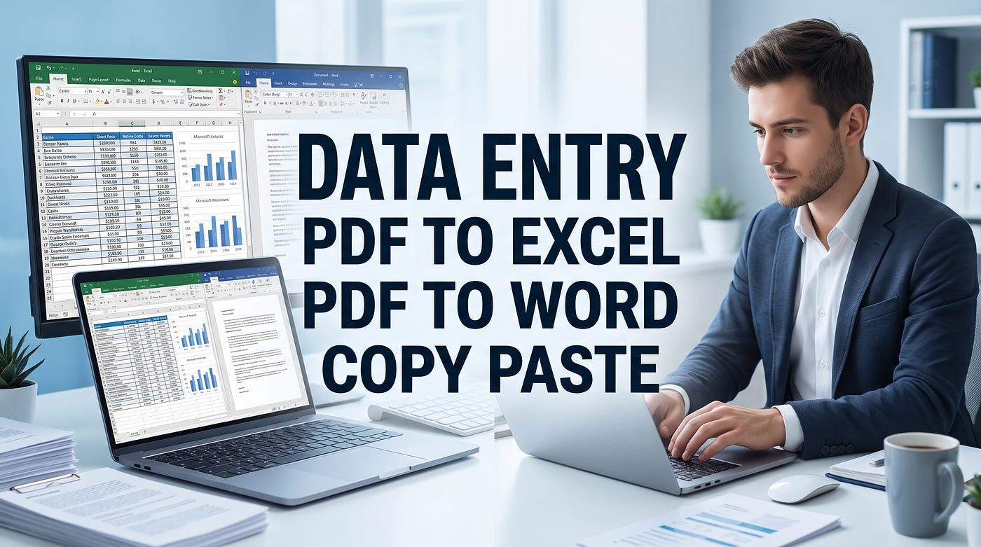 I will convert PDF files to editable word and excel documents