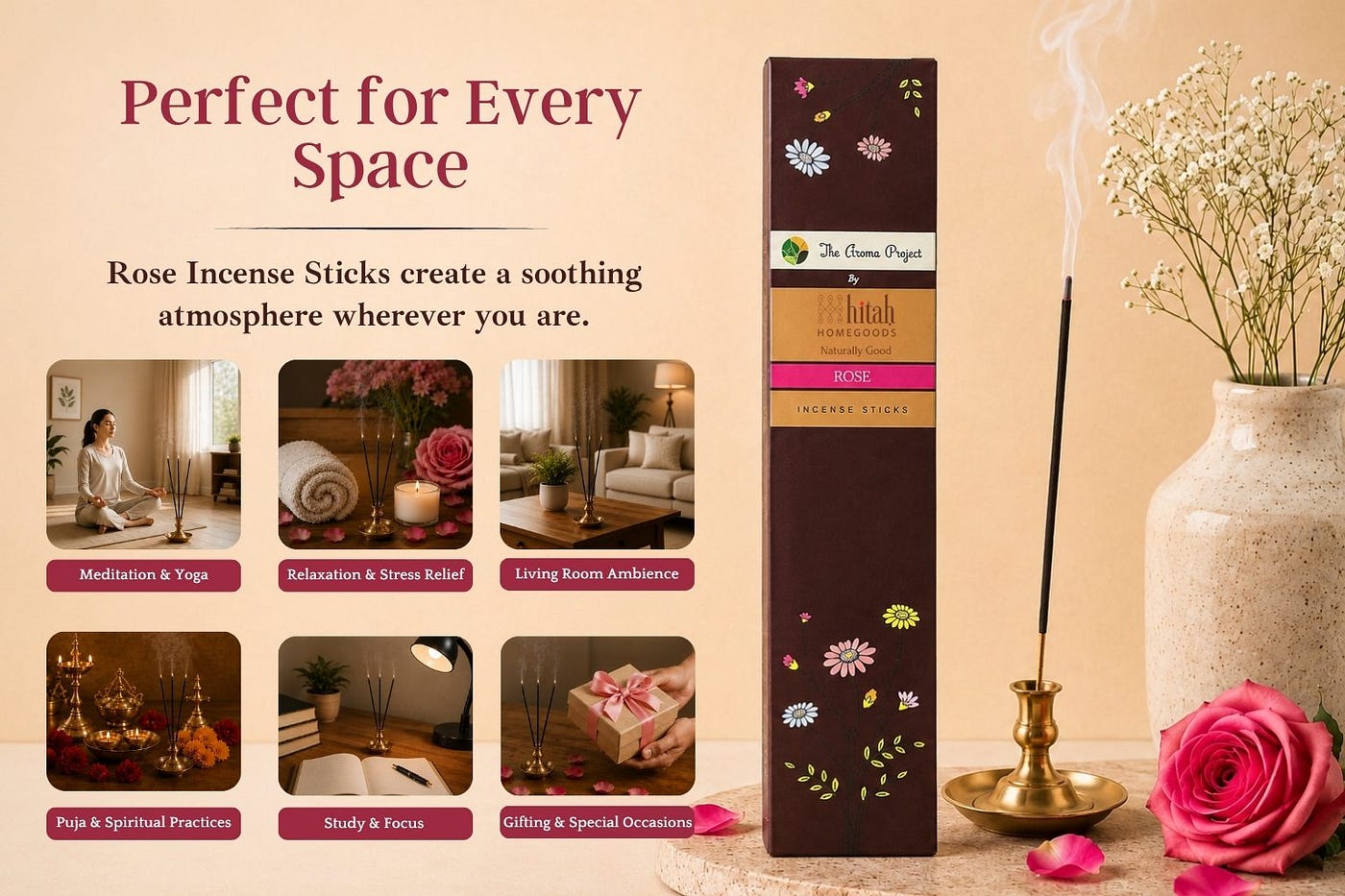 RosRose Incense Sticks: Benefits, Uses & Why They’re a Favorite for Every Home