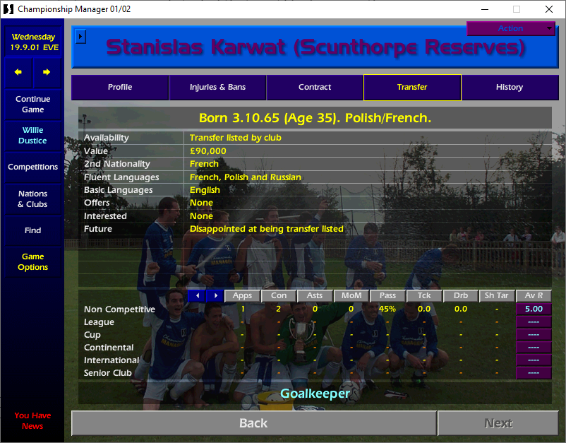 Championship Manager Season 2001/02: Hints and Tips for New or