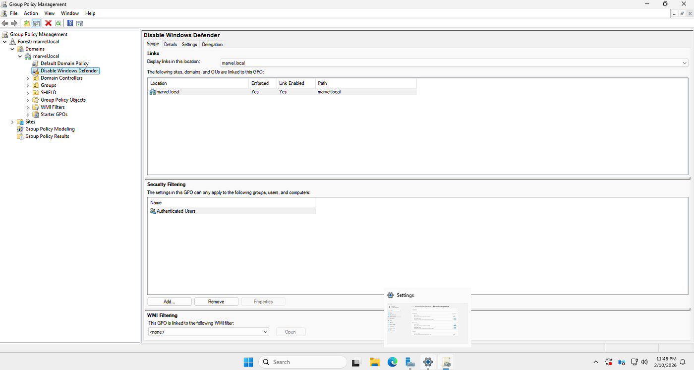 (GPO creation and linking)