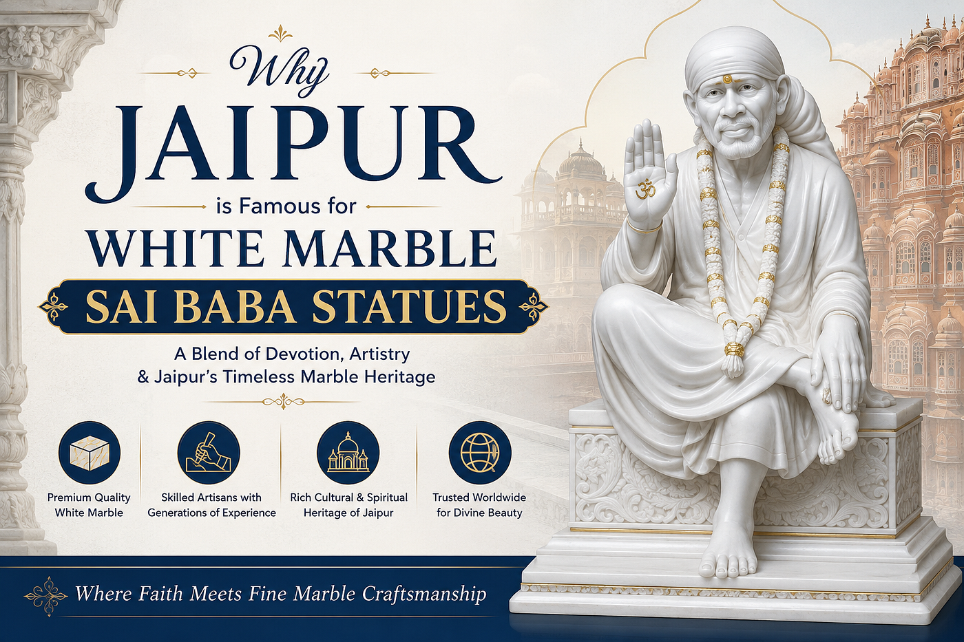 Why Jaipur is Famous for White Marble Sai Baba Statues