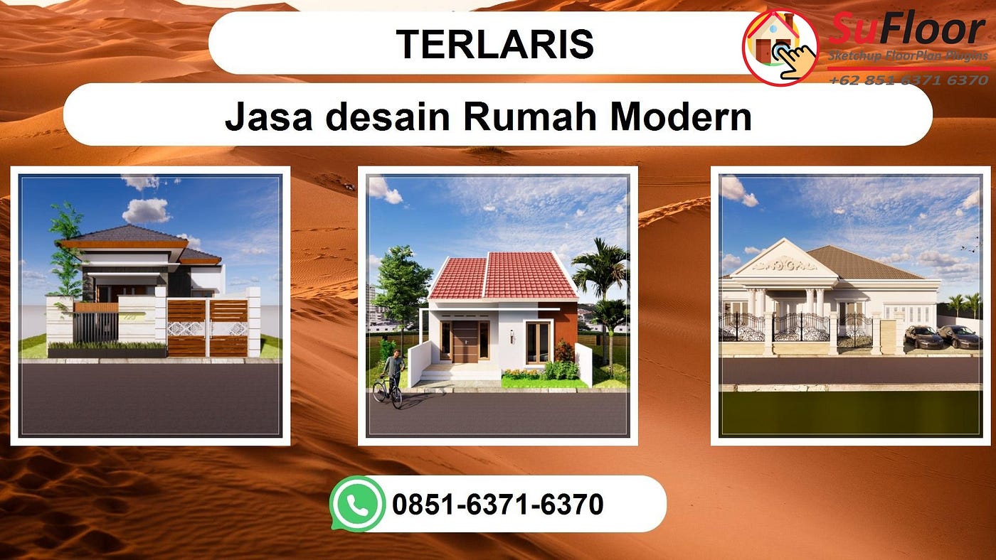 TERLARIS, WA 0851–6371–6370 Jasa Desain Rumah Modern Ternate