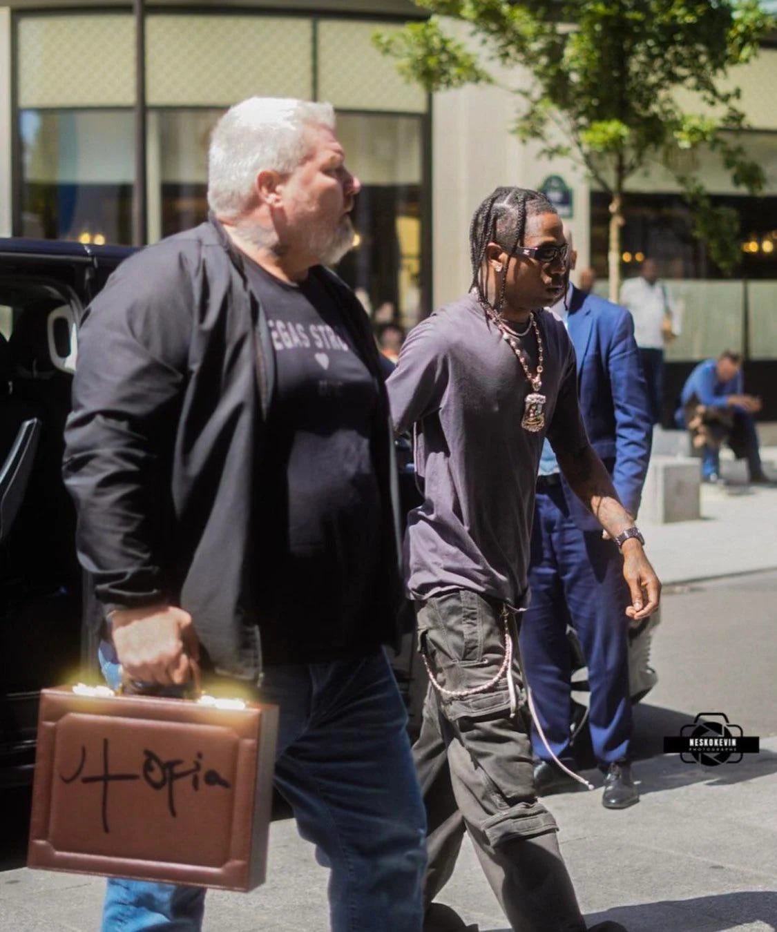 Kanye West & Travis Scott Appear in New Sneakers at Louis Vuitton