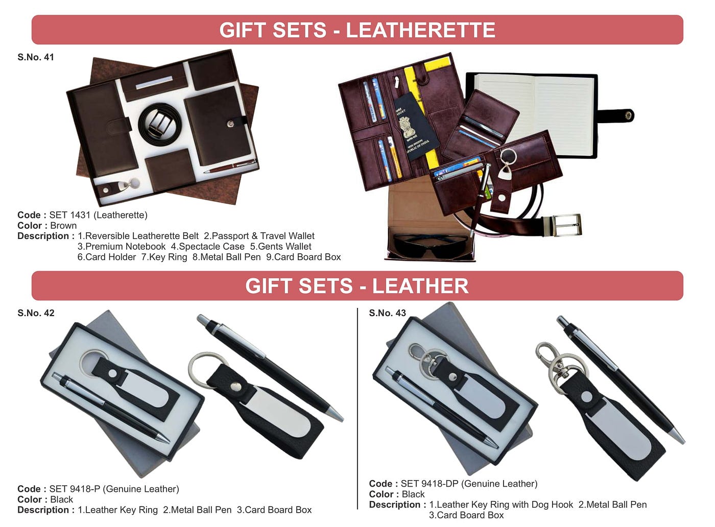 Promotional Items, Leather S Gift Set