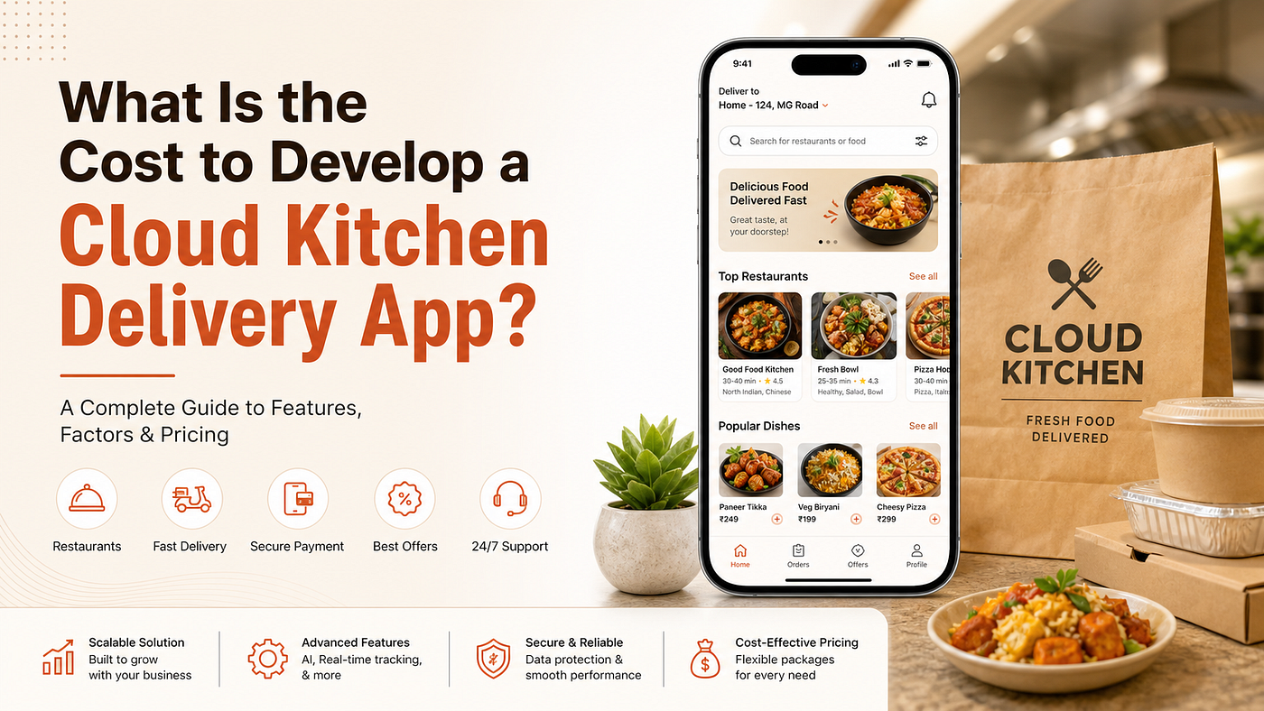What Is the Cost to Develop a Cloud Kitchen Delivery App?