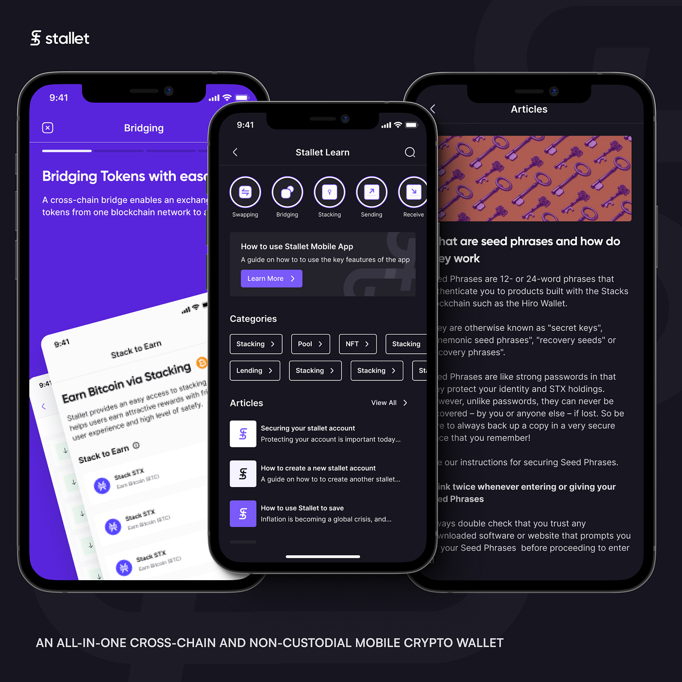 Stallet: An all-in-one cross-chain and non-custodial mobile crypto wallet  built on Stacks blockchain, secured by Bitcoin. | by Akorede J. Ayanbisi |  Medium