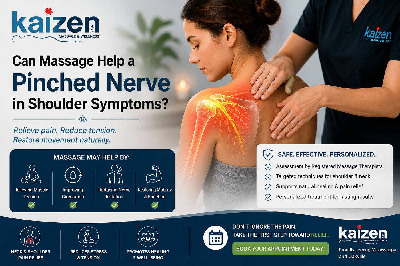Pinched Nerve in Shoulder and Safe Massage Care