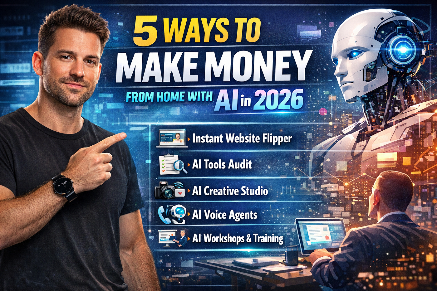 5 Real Ways to Make Money From Home With AI in 2026. | by The AI edge |  Activated Thinker | Feb, 2026 | Medium