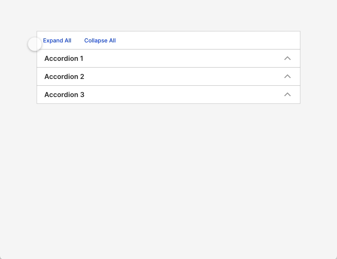 Accordion Control Button, accordion interaction, accordion design, expand all button, collapse all button