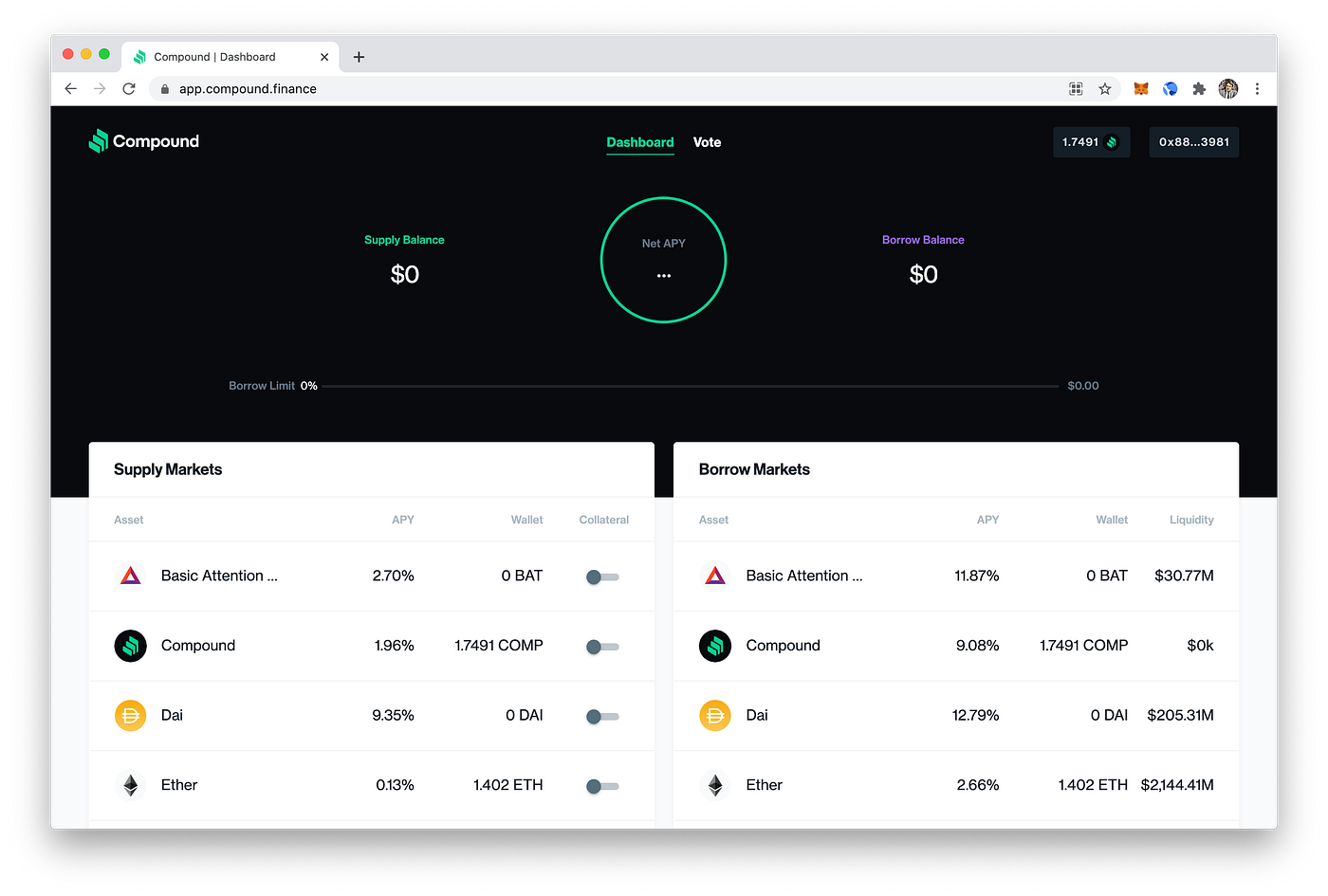 How to Earn Interest and Borrow Ethereum Assets | by Calvin Liu | Compound  Labs | Medium