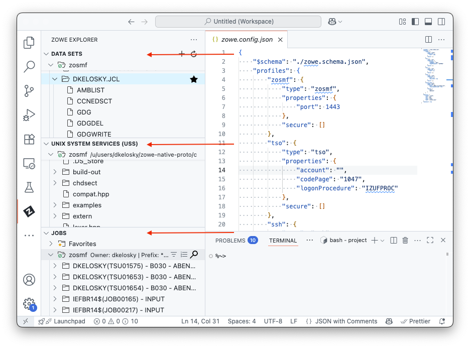 Zowe Explorer: Adding Data Sets to VS Code Workspaces | by Dan