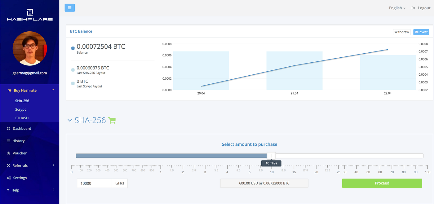 รีวิว HashFlare.io. Cloud mining คุ้มไม่คุ้ม | by Chatri Tung |  Kiptopotamus | Medium