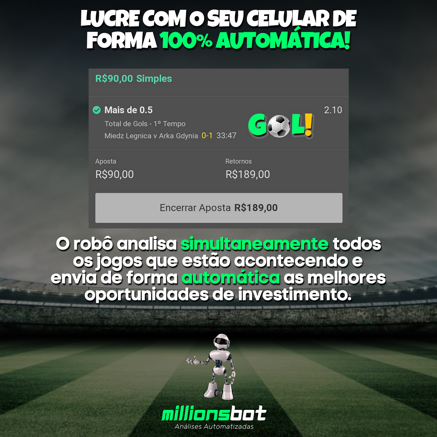 ROBÔ DE GOLS E ESCANTEIOS PARA TRADING ESPORTIVO!