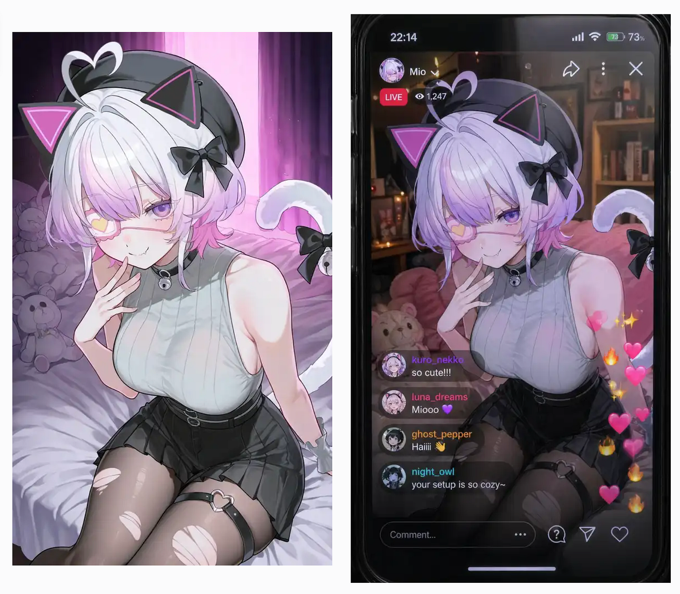 VTuber stream screenshots sample output