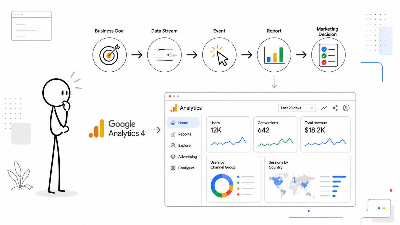 GA4 Practical Guide for Beginner Digital Marketers: From Setup to Event Tracking