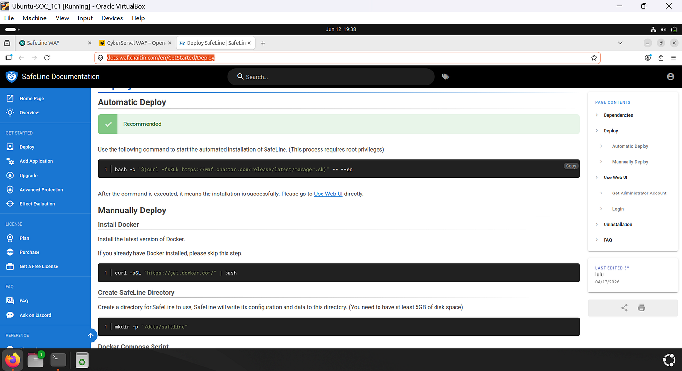 Building a Home Lab to Test Web Application Security with SafeLine WAF and DVWA