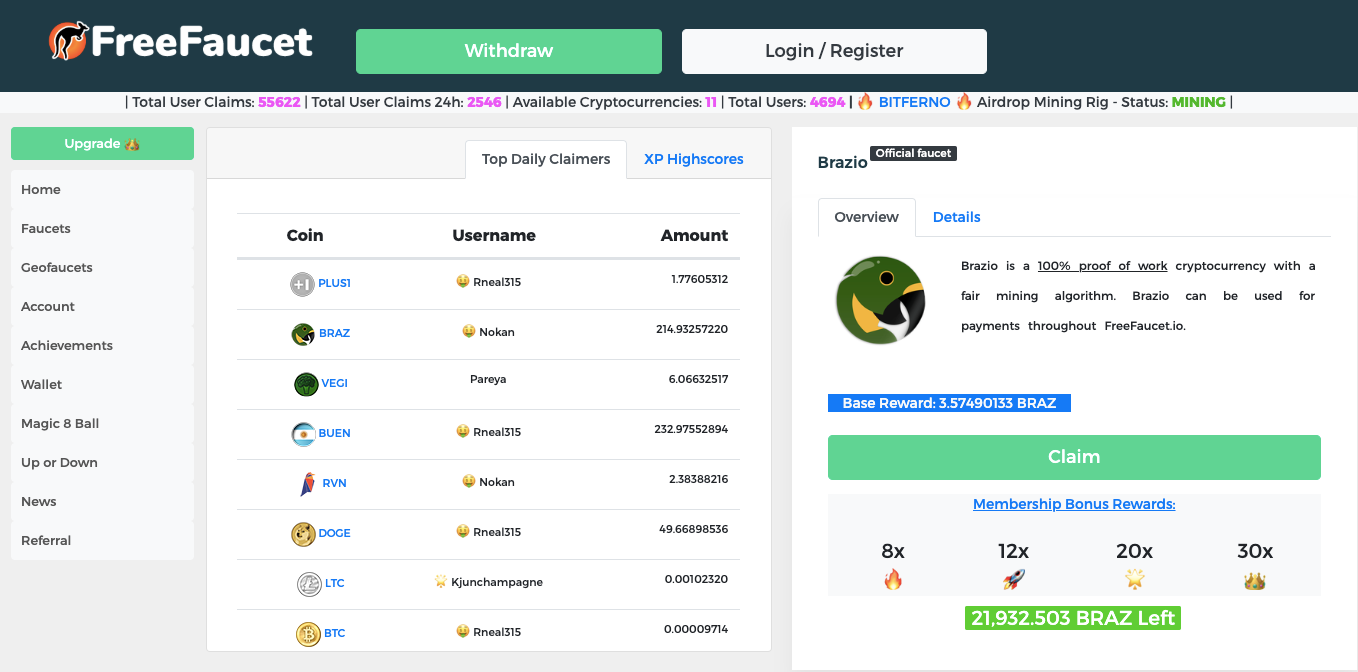 Online Blockchain launches global free cryptocurrency hub- claim, send,  receive and store a variety of cryptocurrencies with FreeFaucet | by  Cassiopeia | Medium