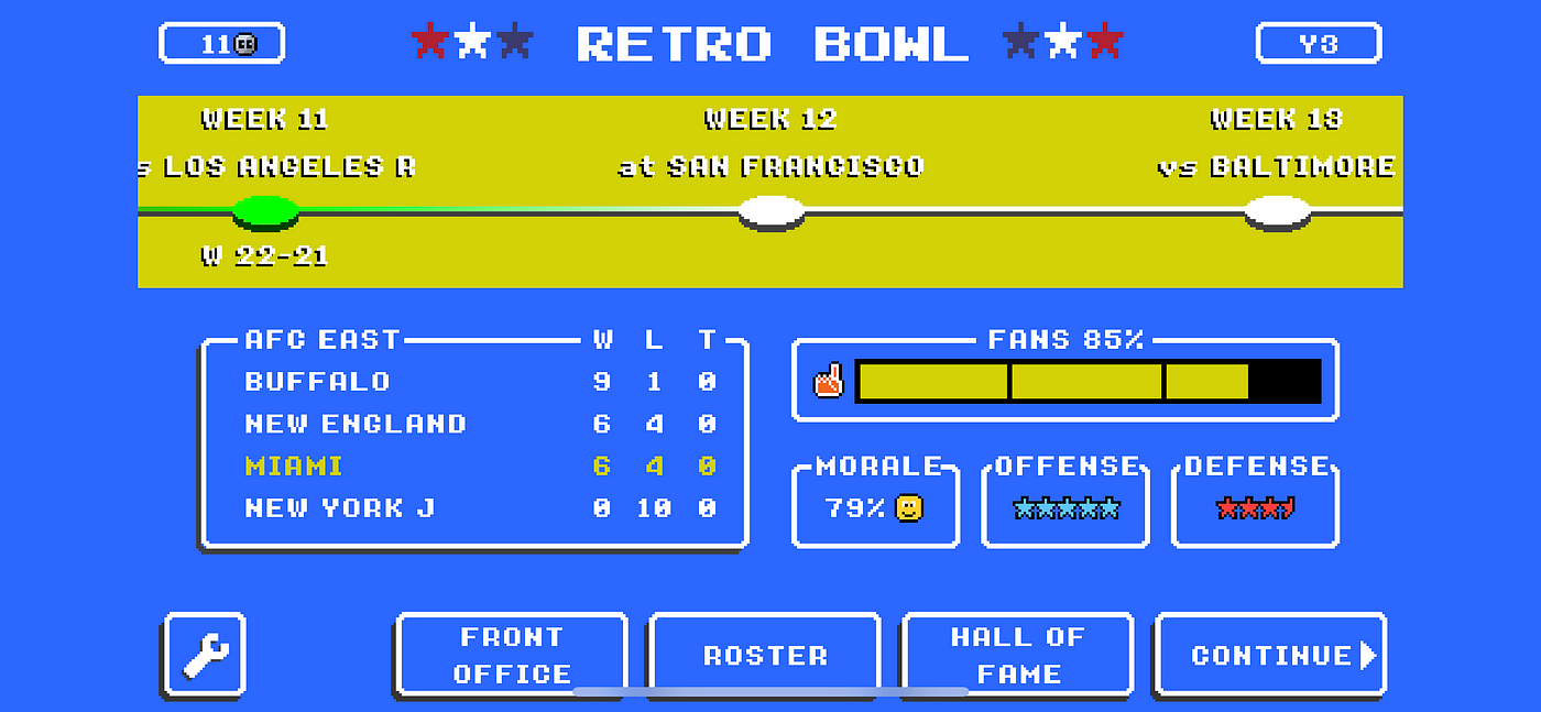 Retro Bowl The Mega-mini-game