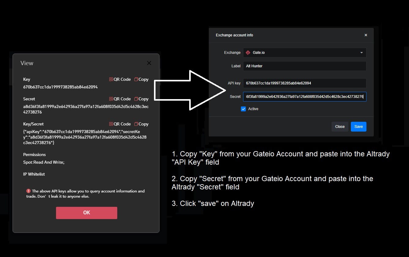 How to register and find API key on Gate.io for Altrady | by Skyebits | Gate .io Altrady Set-up | Medium