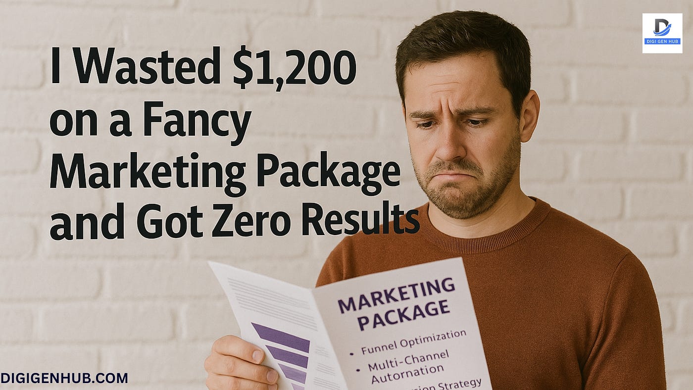 I Wasted $1,200 on a Fancy Marketing Package — and Got Zero Results