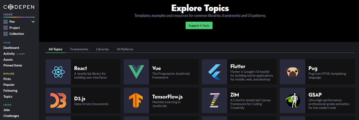 Project Editor – CodePen