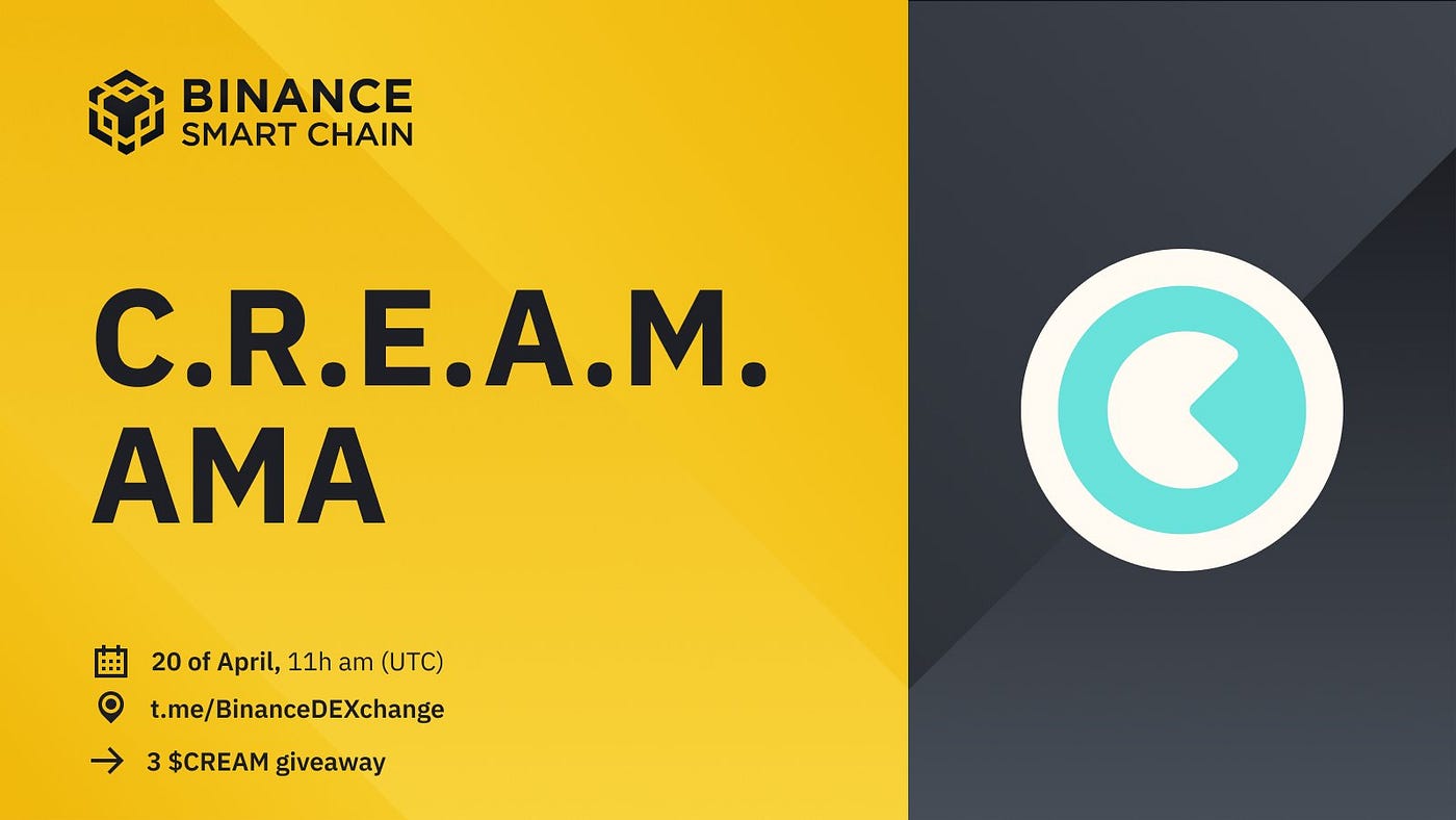 Recap of the AMA with Binance DEX telegram | by C.R.E.A.M. | C.R.E.A.M.  Finance | Medium